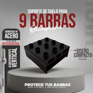 Suporte de Chão para 9 Barras Olímpicas