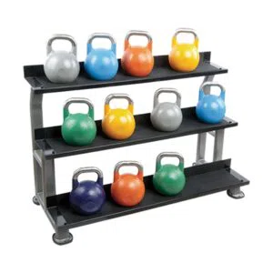 Suporte para Kettlebells de Três Níveis