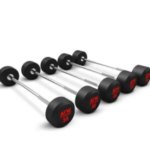 Kit 5 Barras Direitas Em Borracha R Plus 35 A 55 Kg