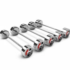 Kit De 5 Barras Retas De Bíceps 35 A 55 Kg Iron