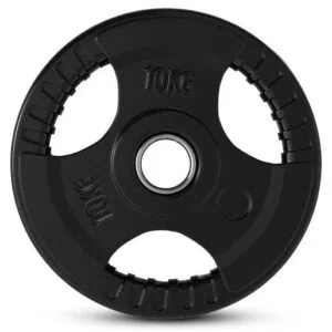 Discos De Borracha Com 3 Pegas Tri Grip 10kg