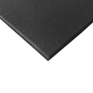 Pavimento de Borracha para Ginásio em Mosaico (100x100cm) Alta Densidade Premium Preto