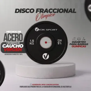Disco Fracionário de Halterofilismo Preto Viok Sport