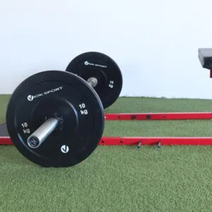 Disco Olímpico Bumper Preto De Halterofilismo Viok 5 A 25 Kg